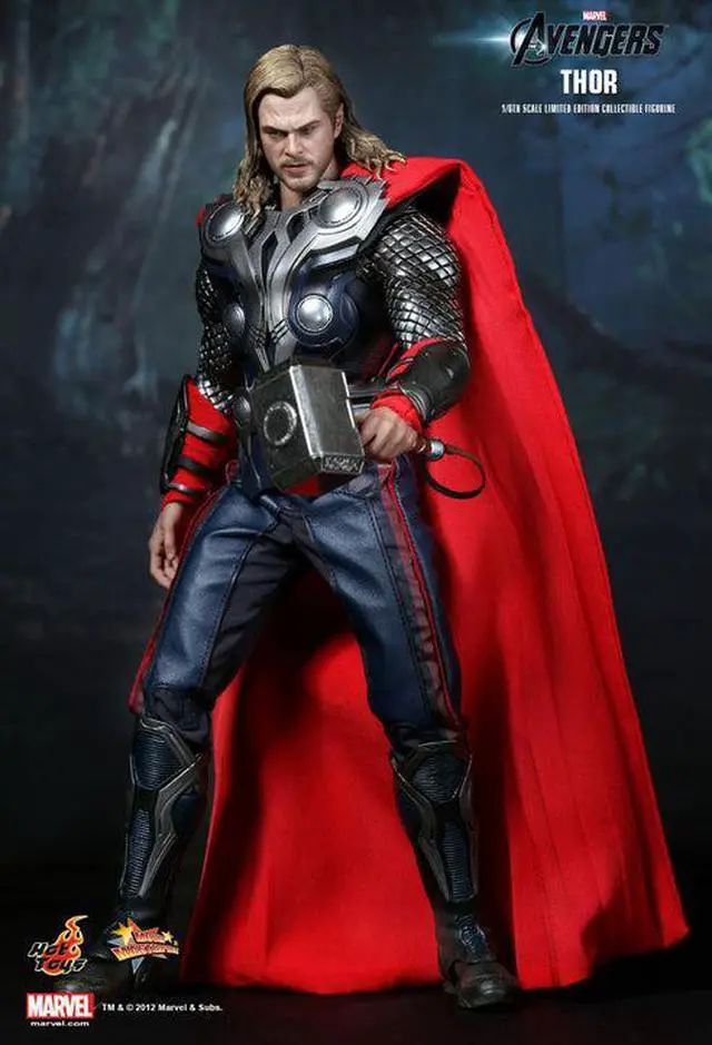 Alt view image 7 of 8 - Thor The Avengers Movie Masterpiece One Sixth Hot Toys Action Figure