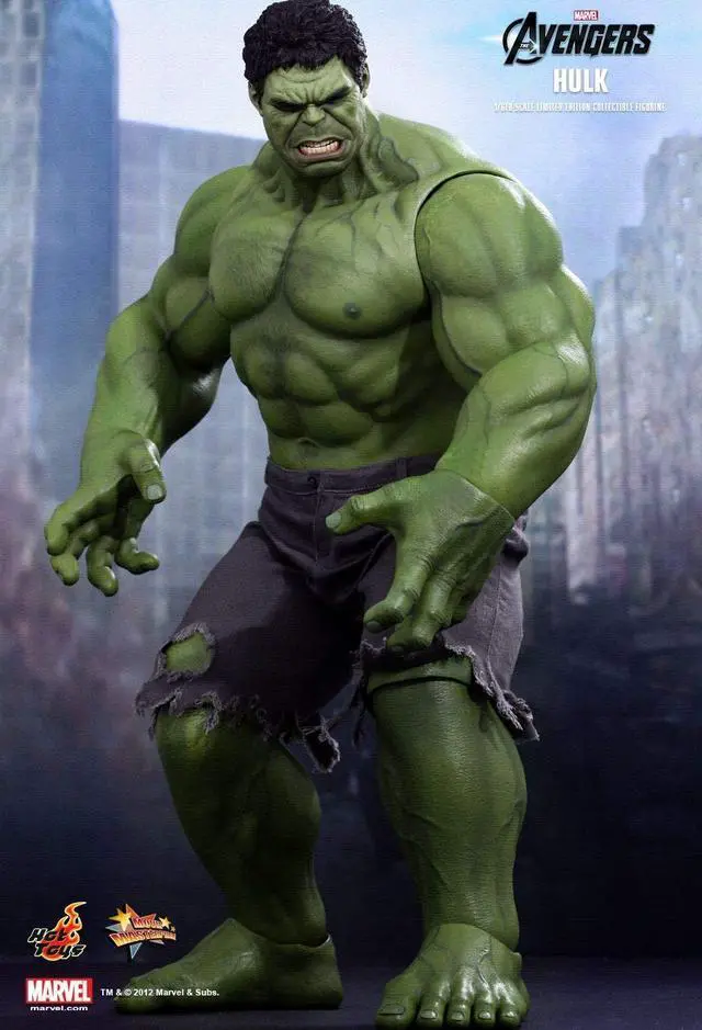 Alt view image 16 of 17 - Hulk The Avengers Movie Masterpiece One Sixth Hot Toys Action Figure