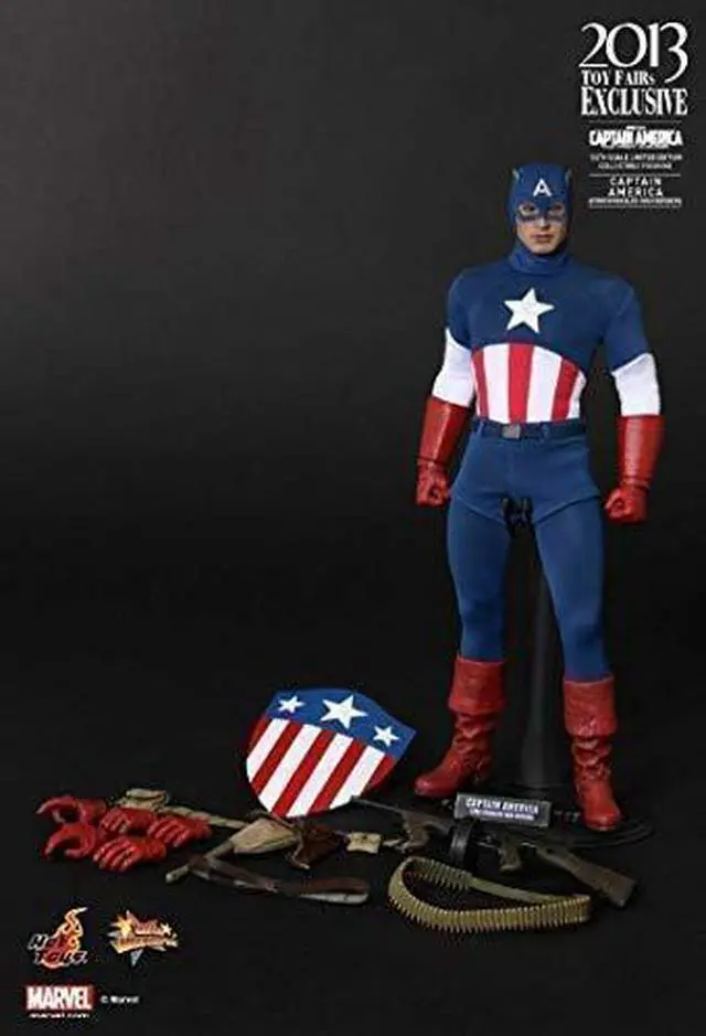 Alt view image 2 of 4 - Figure Hot Toys MMS205 - Marvel Comics - Captain America : The First Avenger - Captain America Star Spangled Man Version
