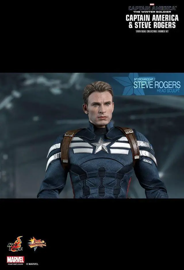 Alt view image 4 of 5 - Figure Hot Toys MMS243 - Marvel Comics - Captain America : The Winter Soldier - Captain America & Steve Rogers