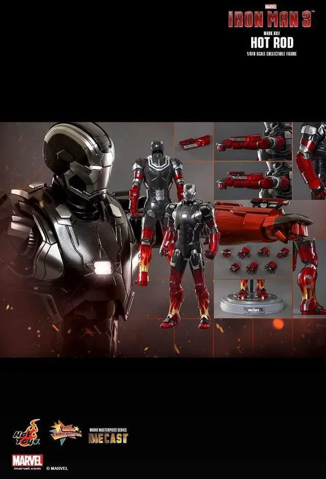 Alt view image 2 of 5 - Figure Hot Toys MMS272D08 - Marvel Comics - Iron Man 3 - Hot Rod Mark 22