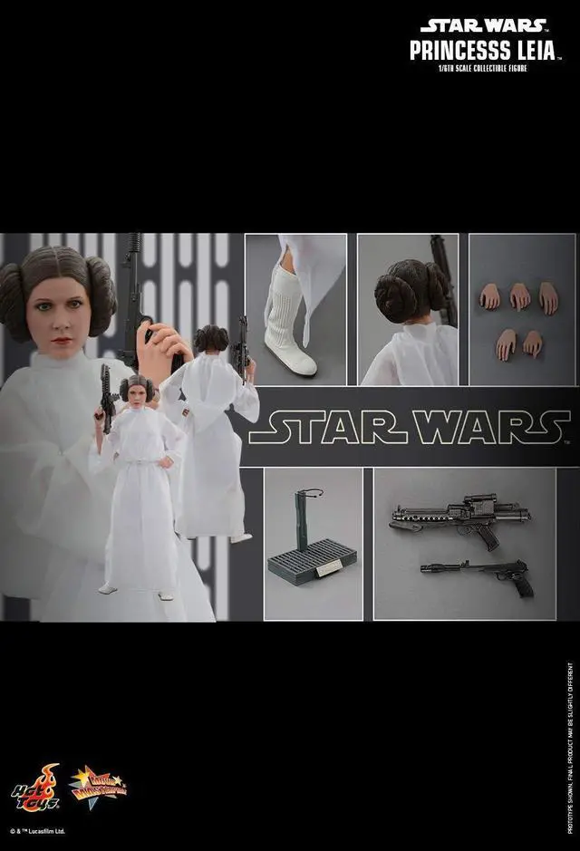 Alt view image 3 of 6 - star wars ht902490 hot toys princess leia 1/6 scale collectible figure