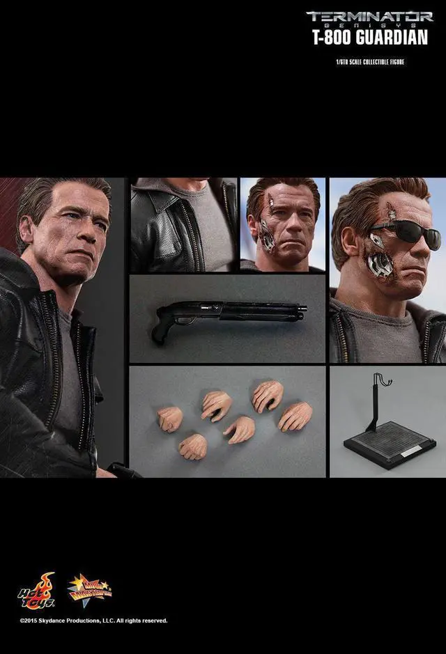 Alt view image 3 of 7 - Movie masterpiece Terminator Salvation: new start / Genesis 1 / 6 scale fully poseable figure t-800 / guardian 1 / 6 scale plastic pre-painted PVC figure
