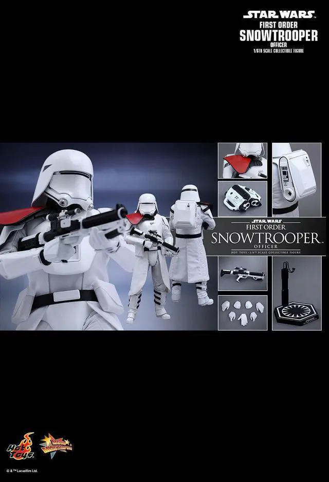 Alt view image 3 of 6 - hot toys 1:6 scale star wars the force awakens first order snowtrooper officer toy white