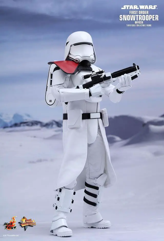 Alt view image 4 of 6 - hot toys 1:6 scale star wars the force awakens first order snowtrooper officer toy white
