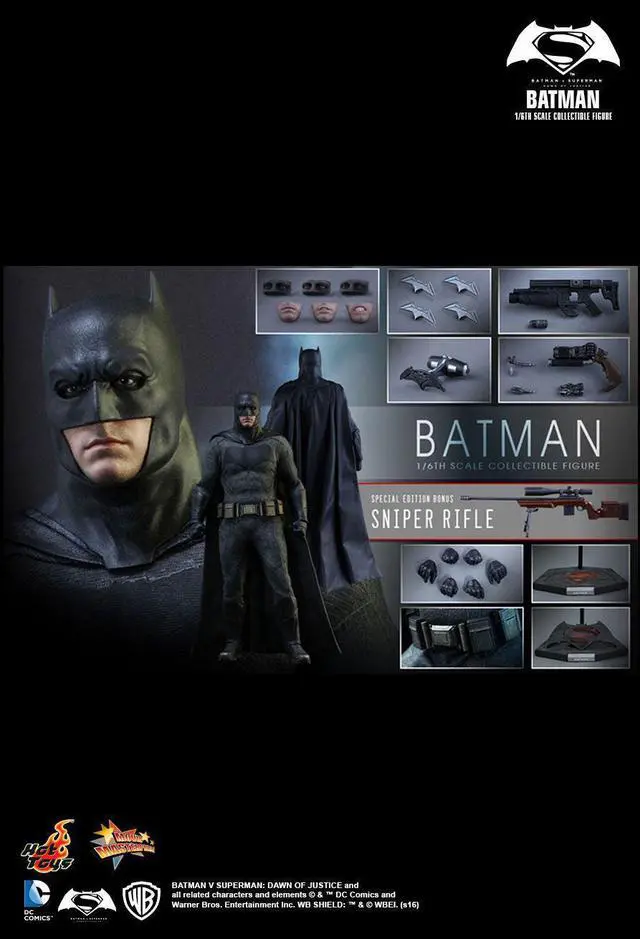 Alt view image 2 of 5 - Figure Hot Toys MMS342 - DC Comics - Batman Vs Superman : Dawn Of Justice - Batman Deluxe Version