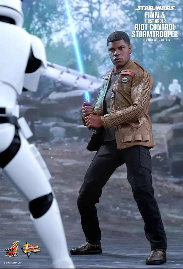 Alt view image 5 of 6 - star wars the force awakens finn and first order riot control stormtrooper 1/6 collectible figure hot toys