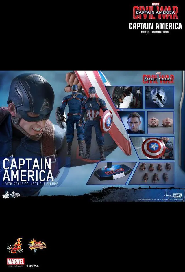 Alt view image 2 of 5 - Figure Hot Toys MMS350 - Marvel Comics - Captain America : Civil War - Captain America