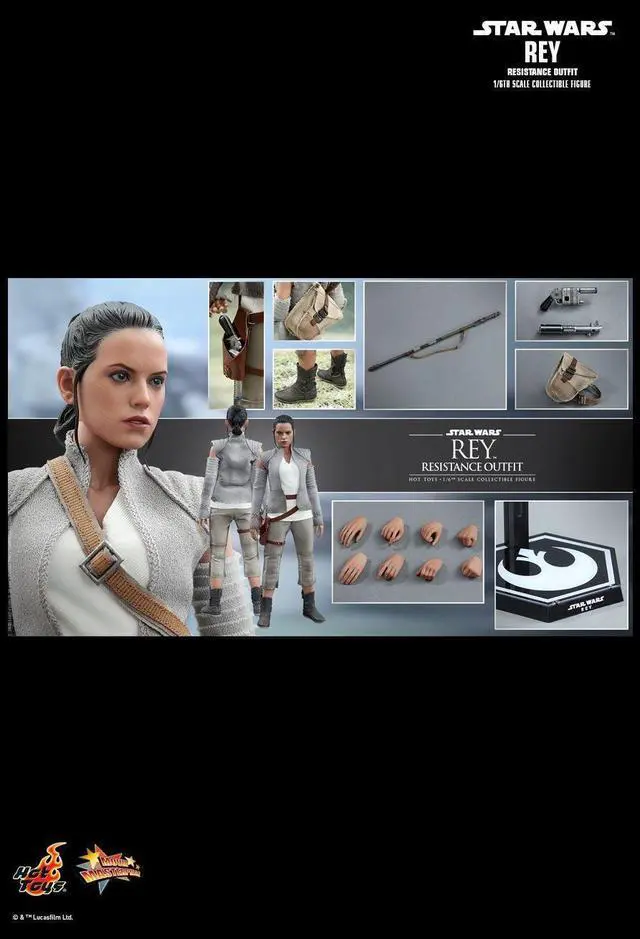 Alt view image 2 of 5 - Figure Hot Toys MMS377 - Star Wars : The Force Awakens - Rey Resistance Outfit