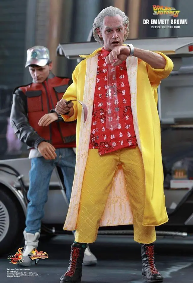 Alt view image 3 of 5 - Figure Hot Toys MMS380 - Back To The Future 2 - Docteur Emmett Brown Deluxe Version