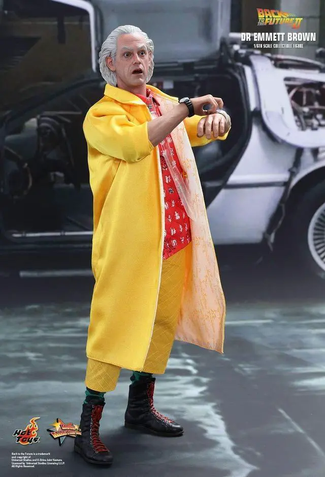 Alt view image 4 of 5 - Figure Hot Toys MMS380 - Back To The Future 2 - Docteur Emmett Brown Deluxe Version