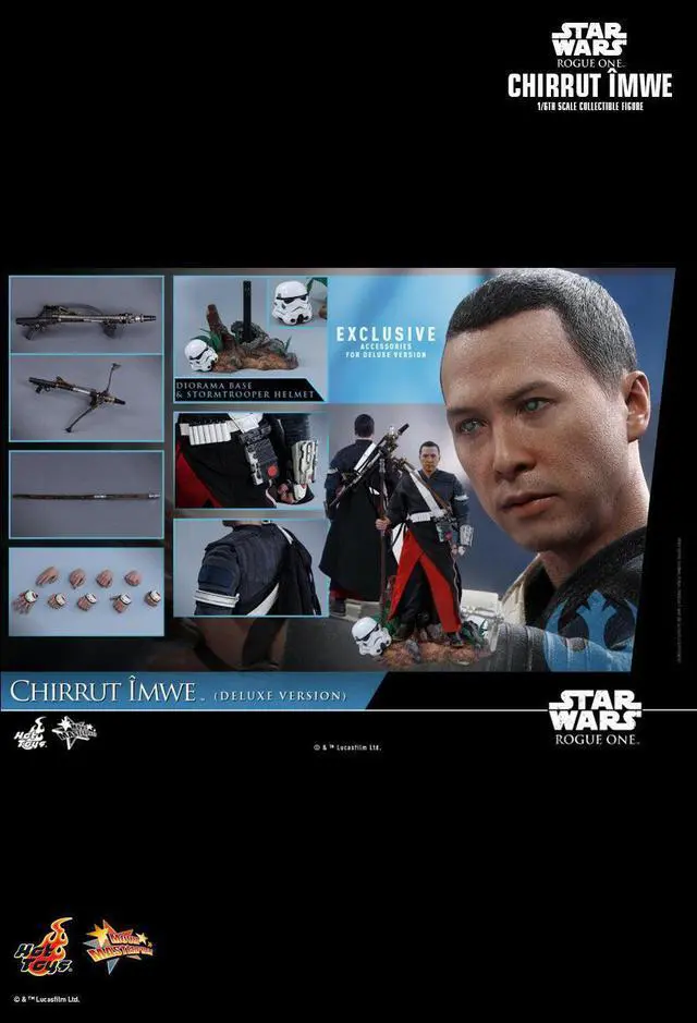Alt view image 2 of 5 - Figure Hot Toys MMS403 - Rogue One : A Star Wars Story - Chirrut Imwe Deluxe Version