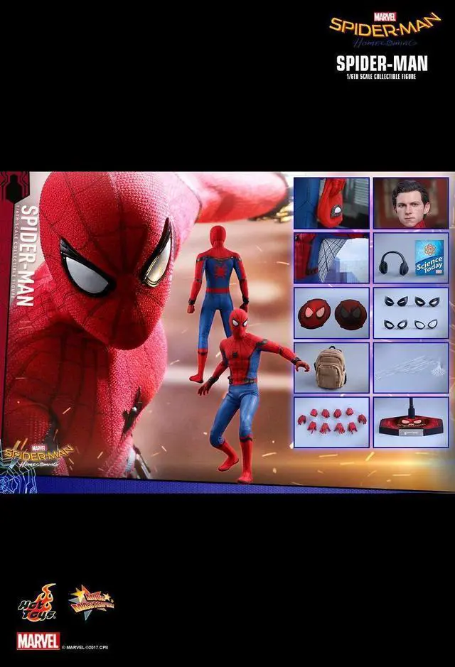 Alt view image 2 of 5 - Figure Hot Toys MMS425 - Marvel Comics - Spider-Man : Homecoming - Spider-Man Standard Version
