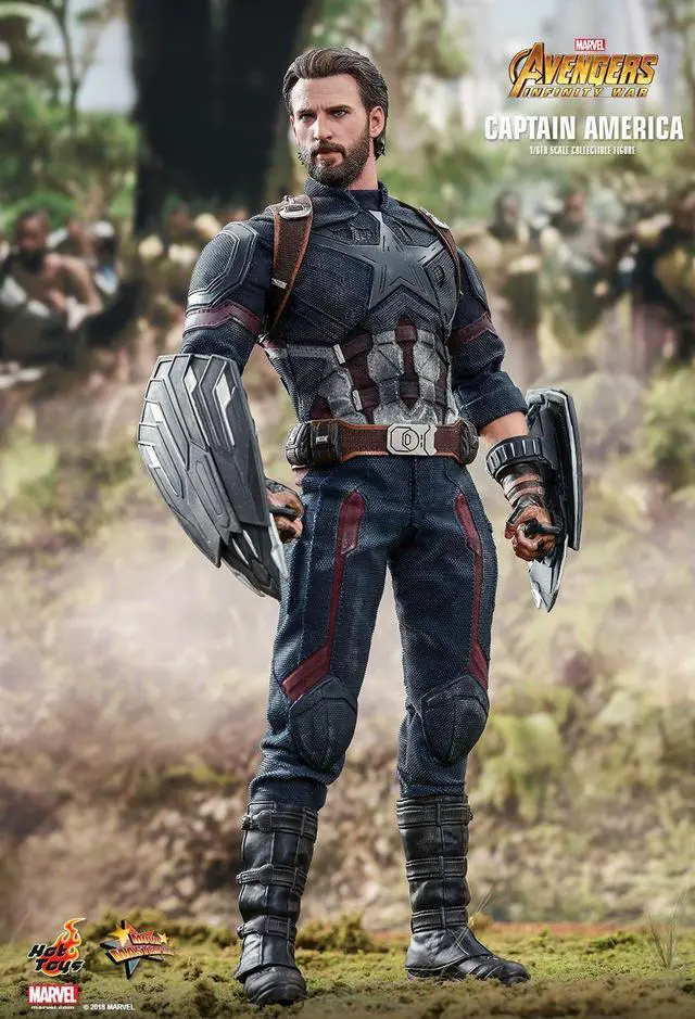 Alt view image 11 of 13 - hot toys marvel avengers infinity war captain america 1/6 scale figure
