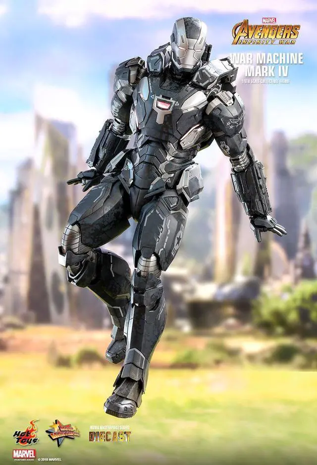 Alt view image 4 of 6 - hot toys marvel avengers infinity war war machine mark iv diecast 1/6 scale action figure