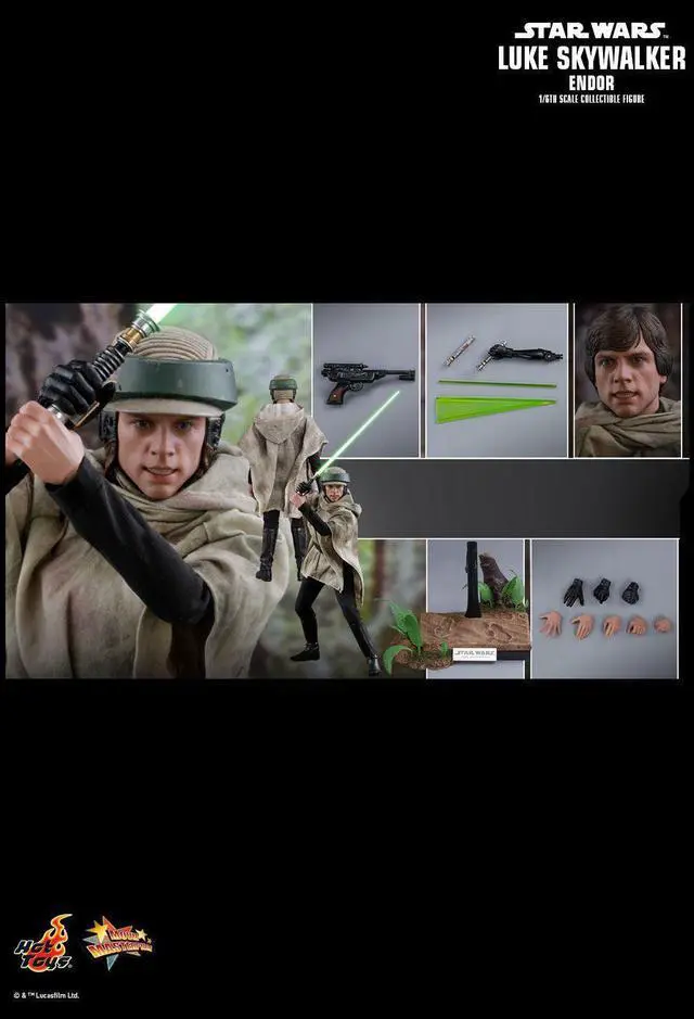 Alt view image 2 of 5 - Figure Hot Toys MMS516 - Star Wars 6 : Return Of The Jedi - Luke Skywalker Endor Suit  Version