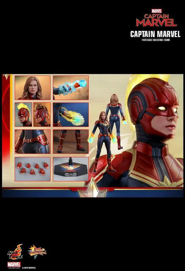 Alt view image 2 of 5 - Figure Hot Toys MMS521 - Marvel Comics - Captain Marvel - Captain Marvel Standard Version