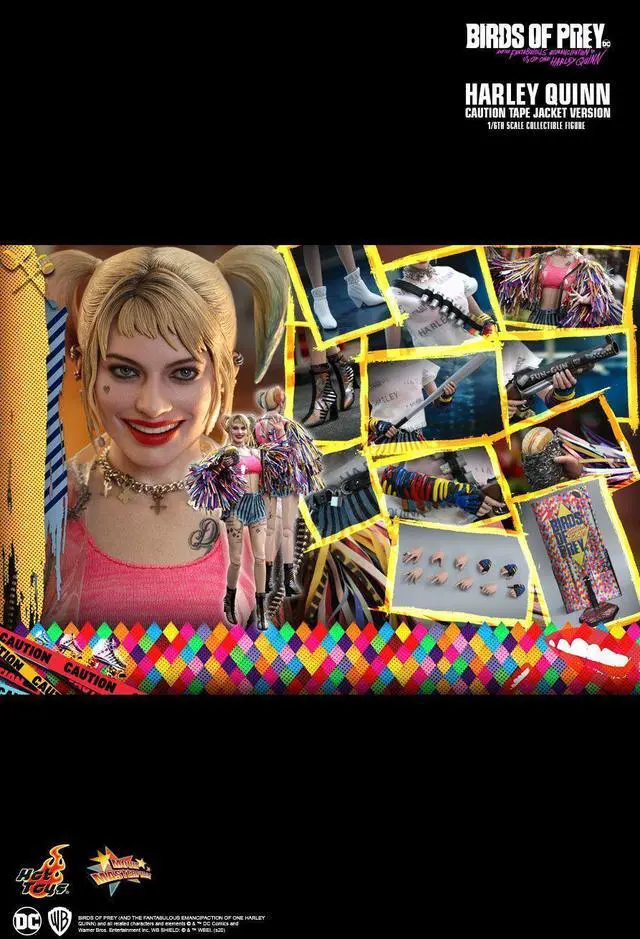 Alt view image 2 of 5 - Figure Hot Toys MMS566 - DC Comics - Birds Of Prey - Harley Quinn Caution Tape Jacket Version