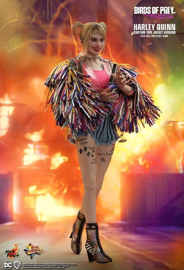 Alt view image 3 of 5 - Figure Hot Toys MMS566 - DC Comics - Birds Of Prey - Harley Quinn Caution Tape Jacket Version