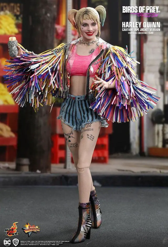 Alt view image 4 of 5 - Figure Hot Toys MMS566 - DC Comics - Birds Of Prey - Harley Quinn Caution Tape Jacket Version