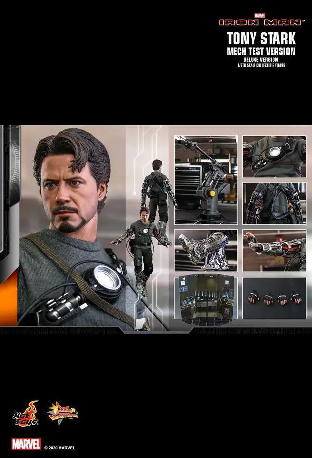 Alt view image 2 of 5 - Figure Hot Toys MMS582 - Marvel Comics - Iron Man - Tony Stark Mech Test Standard Version