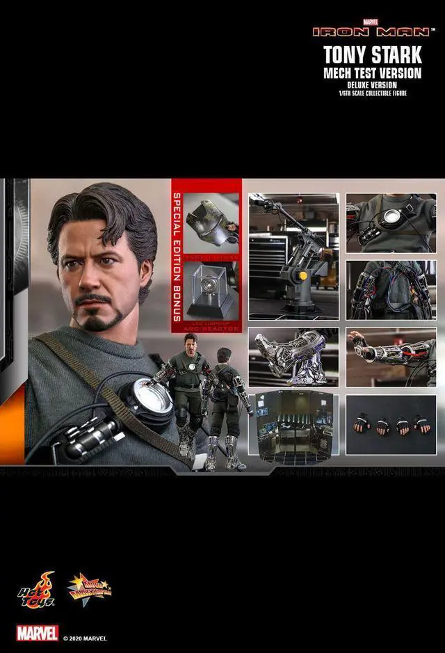 Alt view image 2 of 5 - Figure Hot Toys MMS582 - Marvel Comics - Iron Man - Tony Stark Mech Test Deluxe Version