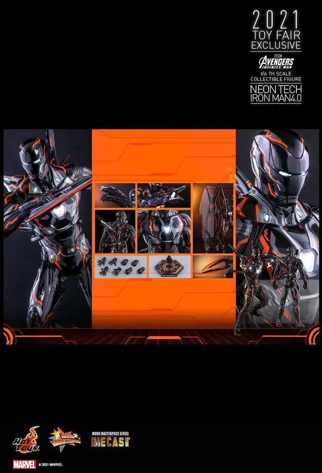 Alt view image 2 of 5 - Figure Hot Toys MMS597D39 - Marvel Comics - Avengers : Infinity War - Neon Tech Iron Man 4.0