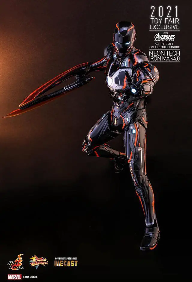 Alt view image 3 of 5 - Figure Hot Toys MMS597D39 - Marvel Comics - Avengers : Infinity War - Neon Tech Iron Man 4.0