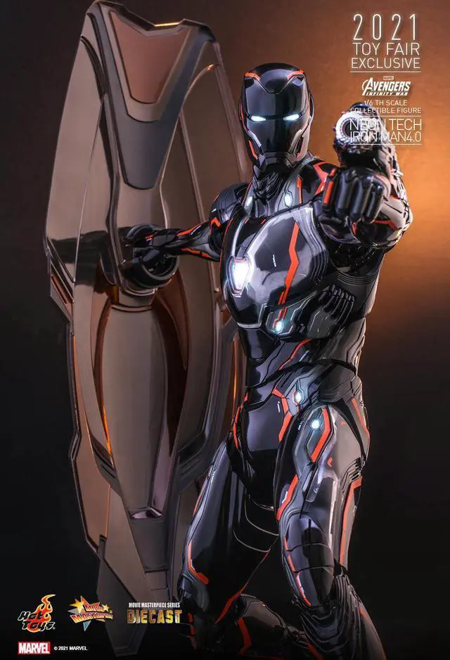 Alt view image 4 of 5 - Figure Hot Toys MMS597D39 - Marvel Comics - Avengers : Infinity War - Neon Tech Iron Man 4.0