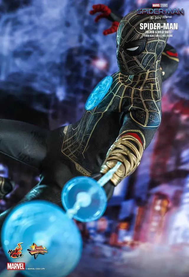 Alt view image 4 of 5 - Figure Hot Toys MMS604 - Marvel Comics - Spider-Man : No Way Home - Spider-Man Black & Gold Suit