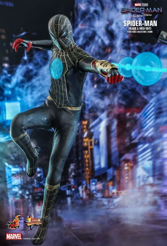 Alt view image 3 of 5 - Figure Hot Toys MMS604 - Marvel Comics - Spider-Man : No Way Home - Spider-Man Black & Gold Suit