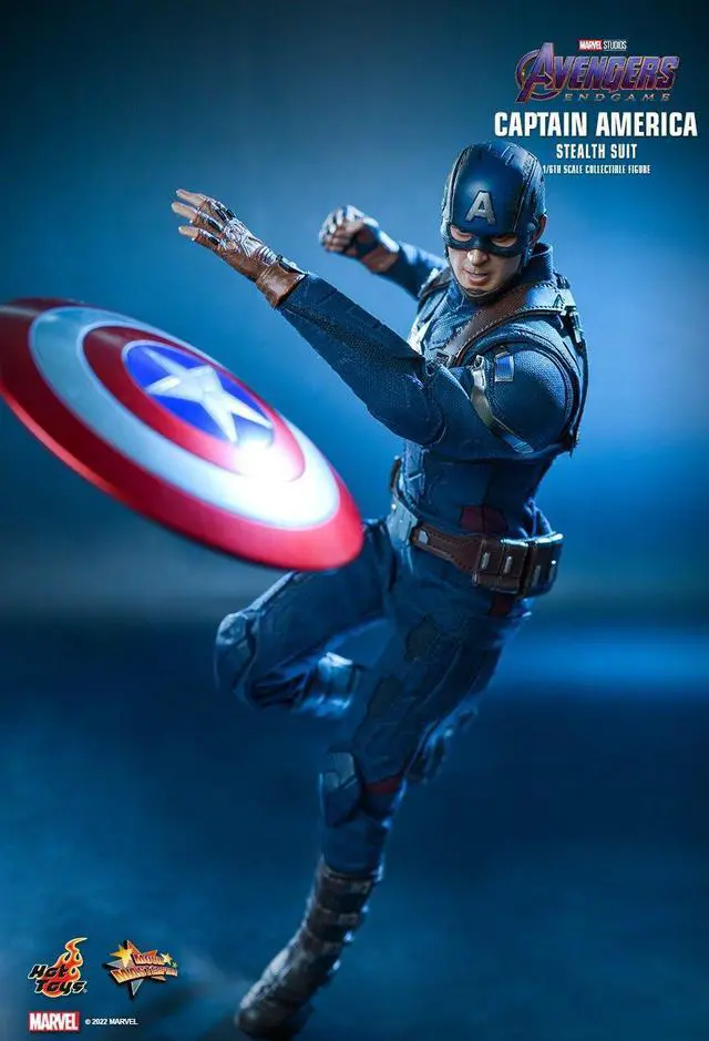 Alt view image 3 of 5 - Figure Hot Toys MMS607 - Marvel Comics - Avengers : Endgame - Captain America Stealth Suit Version