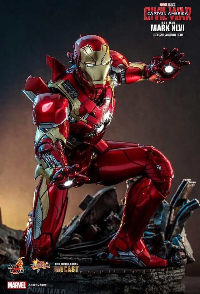 Alt view image 3 of 5 - Figure Hot Toys MMS608D42 - Marvel Comics - Captain America : Civil War - Iron Man Mark XLVI