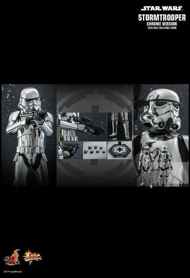 Alt view image 2 of 5 - Figure Hot Toys MMS615 - Star Wars - Stormtrooper Chrome Version