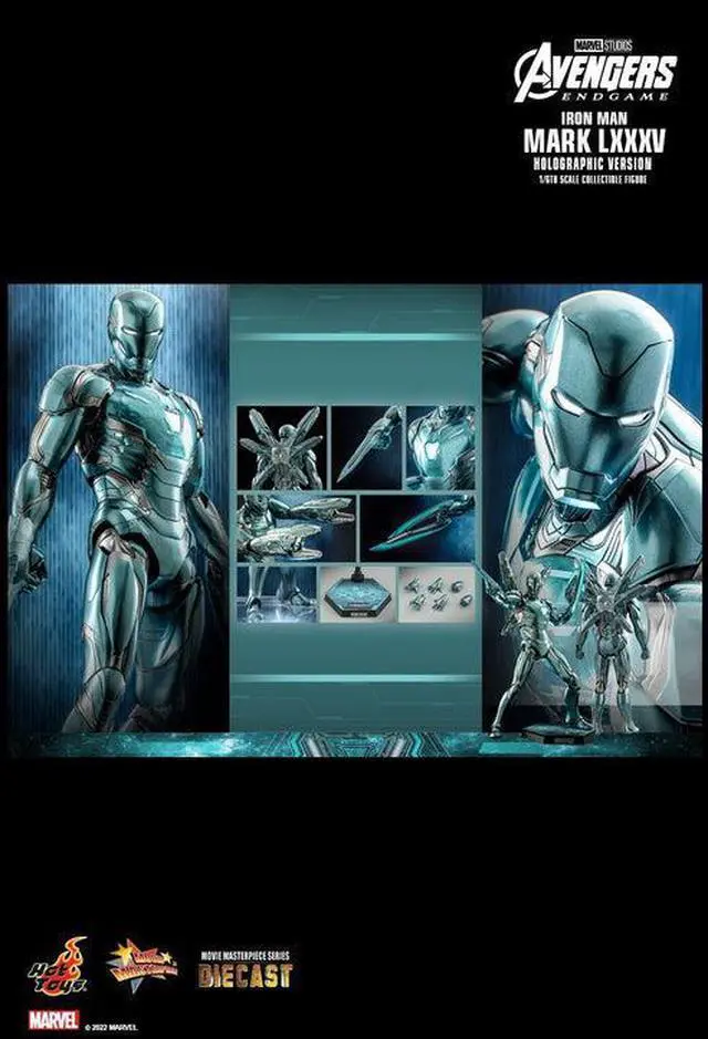 Alt view image 2 of 5 - Figure Hot Toys MMS646D45 - Marvel Comics - Avengers : Endgame - Iron Man Mark LXXXV Holographic Version