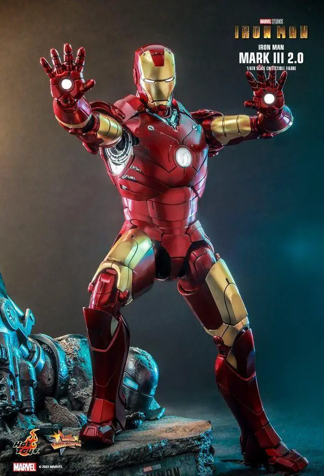 Alt view image 4 of 5 - Figure Hot Toys MMS664D48 - Marvel Comics - Iron Man - Iron Man Mark III 2.0 Deluxe Version