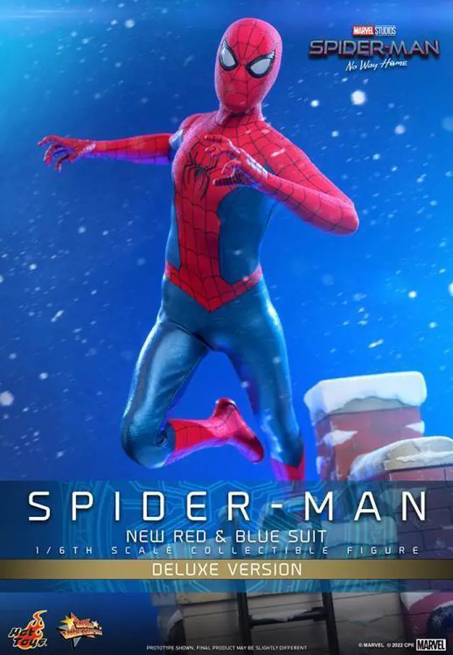Alt view image 4 of 5 - Figure Hot Toys MMS680 - Marvel Comics - Spider Man : No Way Home - Spider Man New Red And Blue Suit Deluxe Version