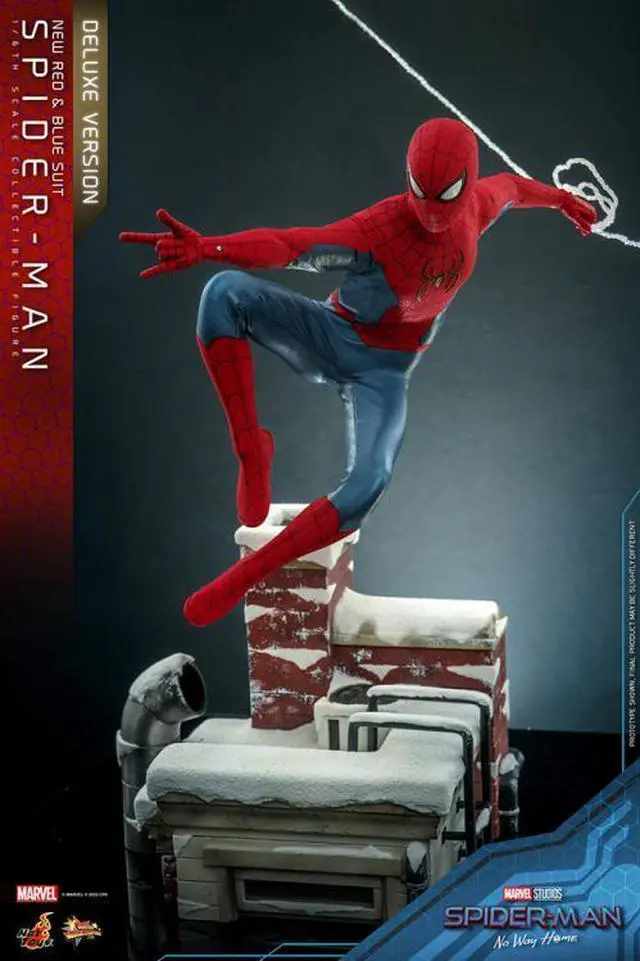 Alt view image 3 of 5 - Figure Hot Toys MMS680 - Marvel Comics - Spider Man : No Way Home - Spider Man New Red And Blue Suit Deluxe Version