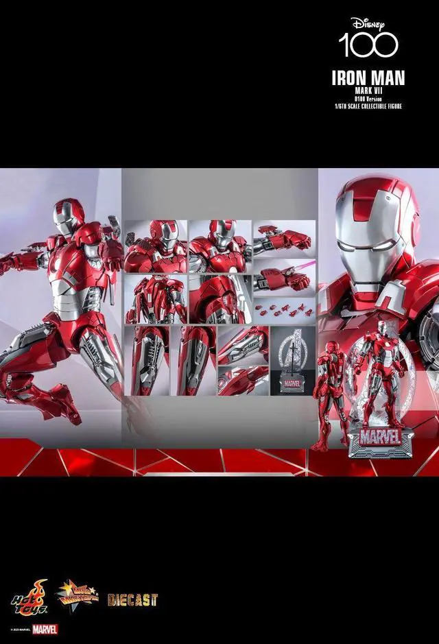 Alt view image 2 of 5 - Figure Hot Toys MMS696D54 - Marvel Comics - Disney 100 - Iron Man Mark VII