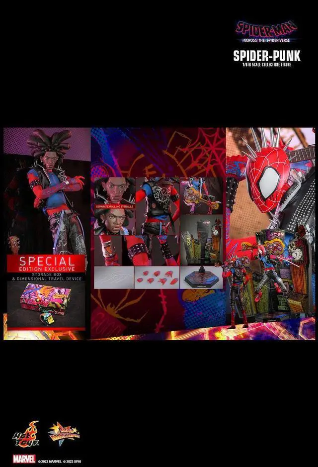Alt view image 2 of 5 - figure Hot Toys MMS726B - Marvel Comics - Spider-Man : Across The Spider Verse - Spider Punk Deluxe Version