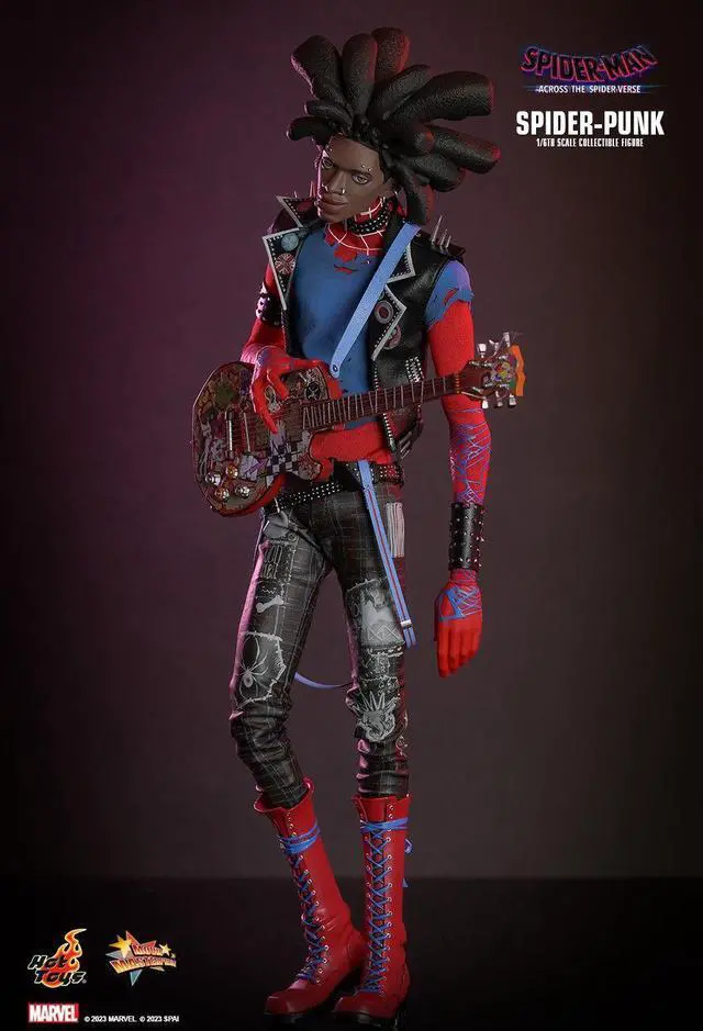 Alt view image 4 of 5 - figure Hot Toys MMS726B - Marvel Comics - Spider-Man : Across The Spider Verse - Spider Punk Deluxe Version