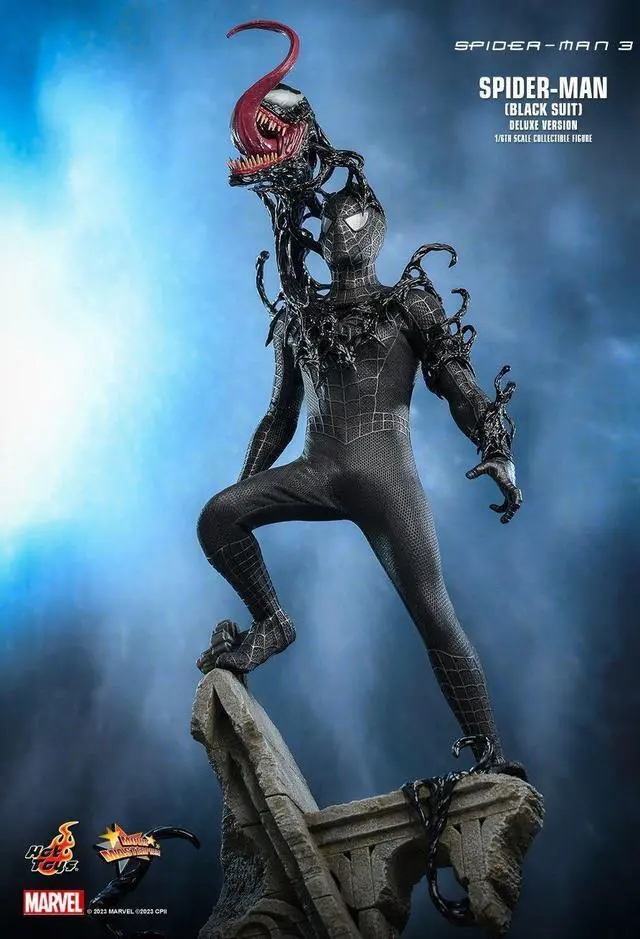 Alt view image 4 of 5 - figure Hot Toys MMS728 - Marvel Comics - Spider Man 3 - Spider Man Black Suit Standard Version