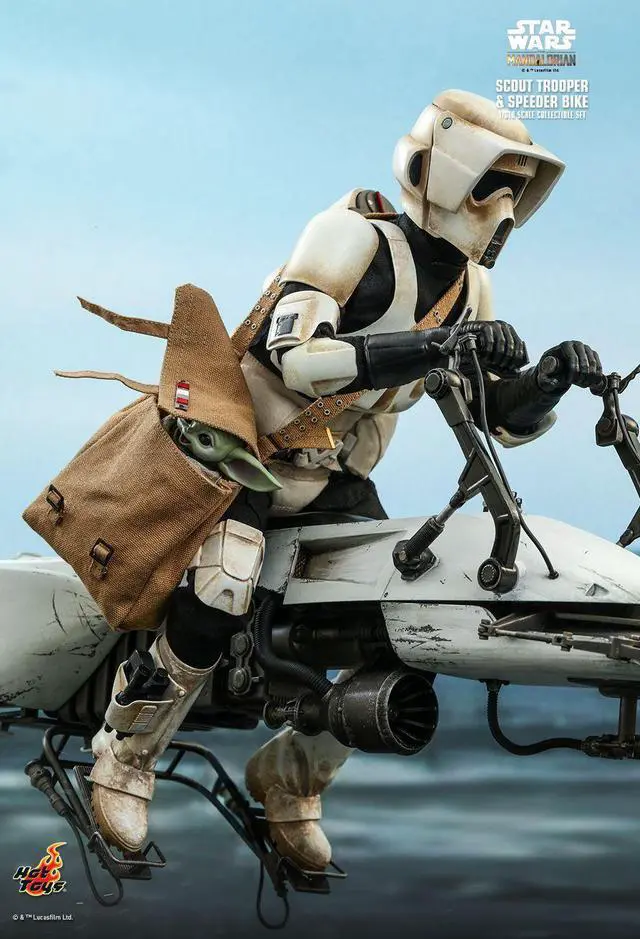 Alt view image 3 of 5 - Figure Hot Toys TMS017 - Star Wars - The Mandalorian - Scout Trooper And Speeder Bike