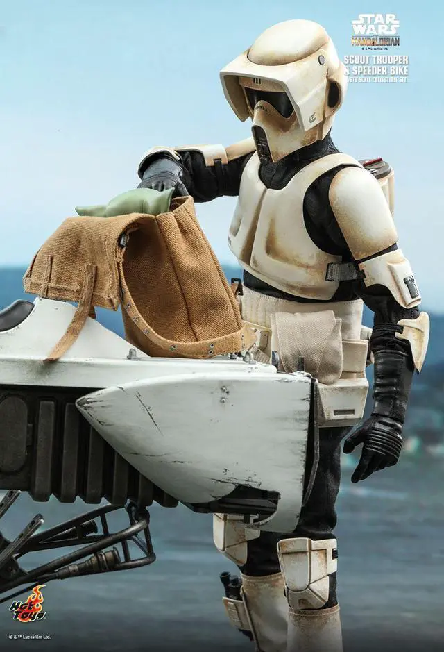 Alt view image 4 of 5 - Figure Hot Toys TMS017 - Star Wars - The Mandalorian - Scout Trooper And Speeder Bike