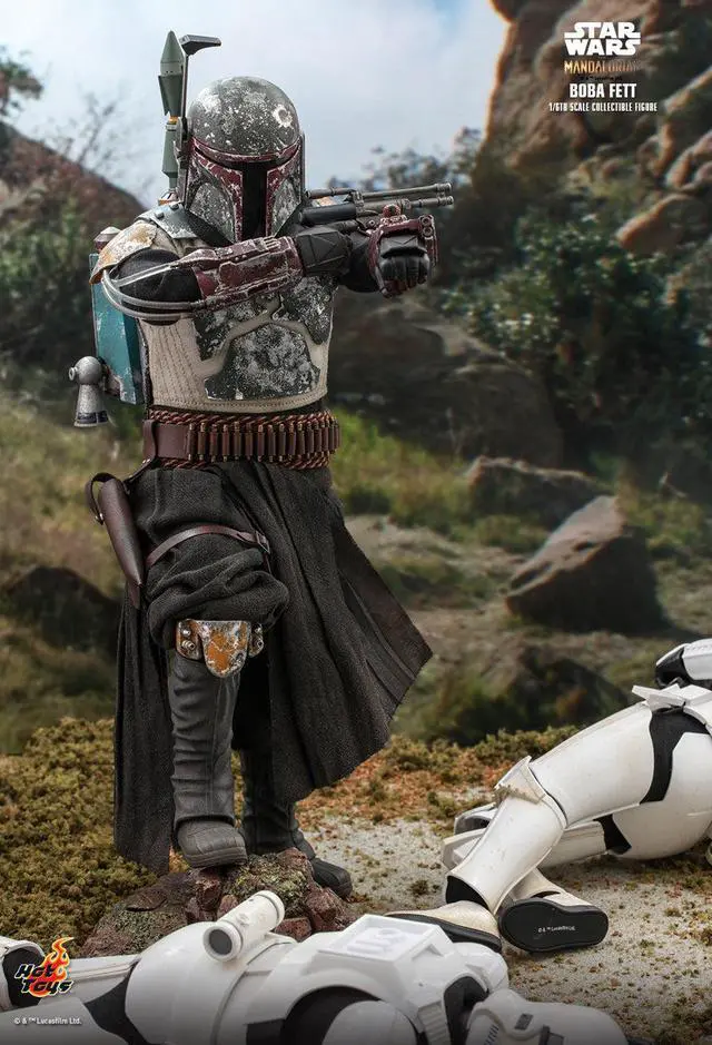 Alt view image 4 of 5 - Figure Hot Toys TMS033 - Star Wars : The Mandalorian - Boba Fett Standard Version