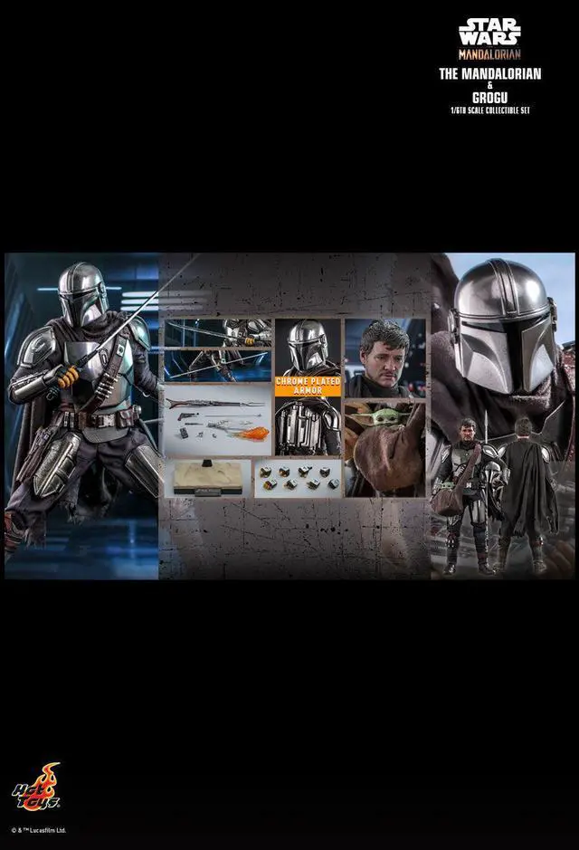 Alt view image 2 of 5 - Figure Hot Toys TMS051 - Star Wars : The Mandalorian - The Mandalorian & Grogu Standard Version