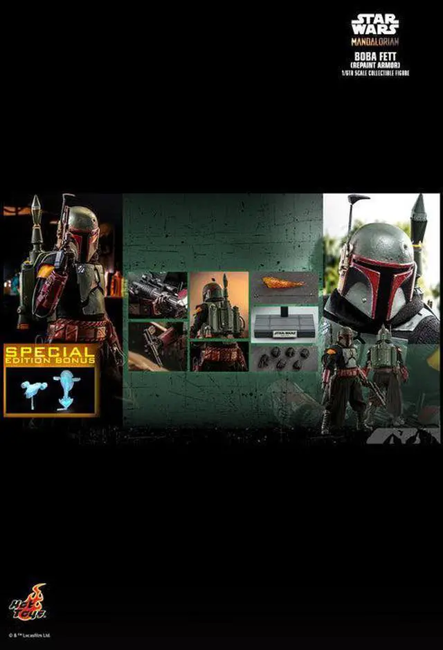 Alt view image 2 of 5 - Figure Hot Toys TMS055D - Star Wars : The Mandalorian - Boba Fett Repaint Armor Version Deluxe Version