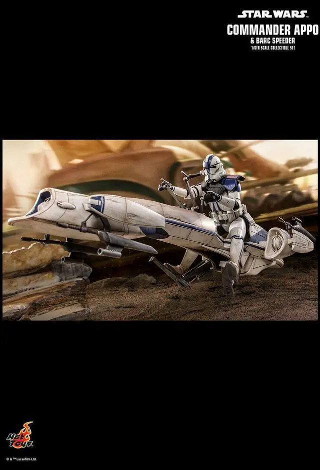Alt view image 4 of 5 - Figure Hot Toys TMS076 - Star Wars : The Clone Wars - Commander Appo And Barc Speeder