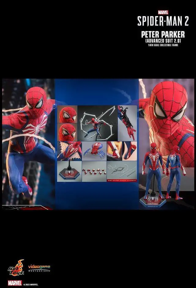 Alt view image 2 of 5 - Figure Hot Toys VGM54 - Marvel's Spider Man 2 - Peter Parker Advanced Suit 2.0