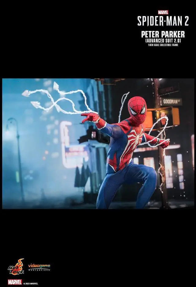 Alt view image 4 of 5 - Figure Hot Toys VGM54 - Marvel's Spider Man 2 - Peter Parker Advanced Suit 2.0